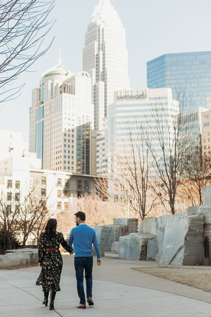 Charlotte Downtown Adventure Engagement Session, Charlotte, NC