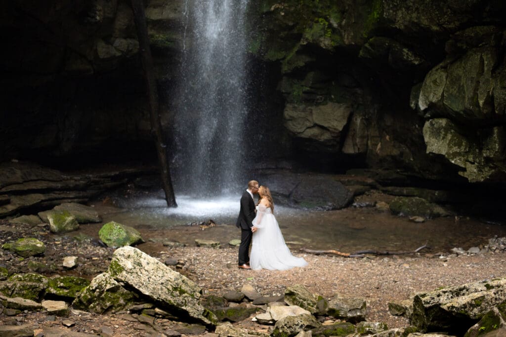 Eloping, Sparta, TN Waterfall Adventure Elopement