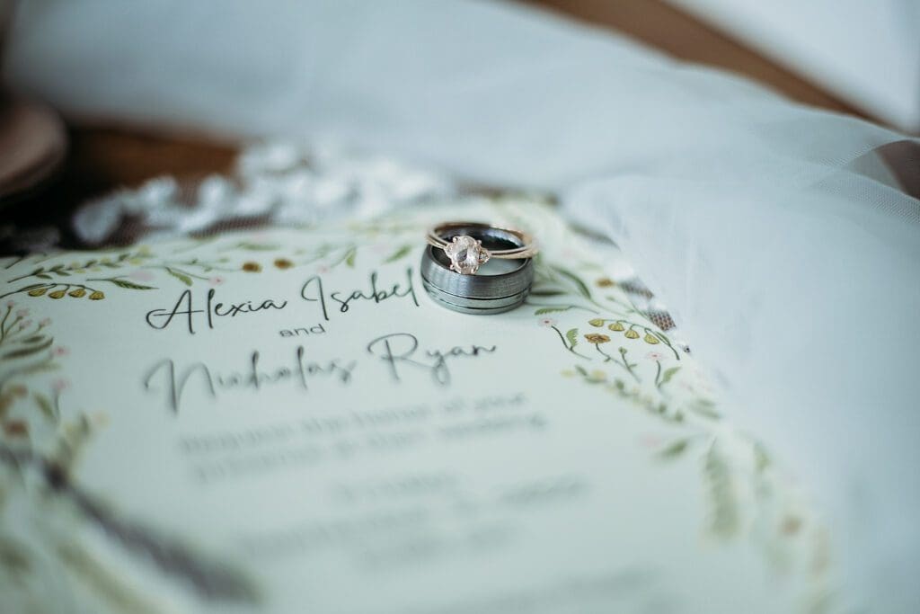 Wedding detail shots from a airbnb elopement in christiansburg va